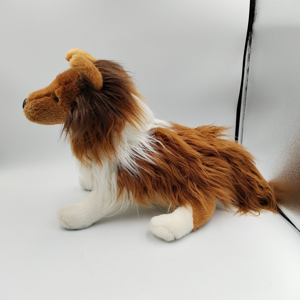 Chelsea Teddy Bear Co Collie Plush 16" Large Long Hair Stuffed Animal Dog Lassie - Picture 7 of 12